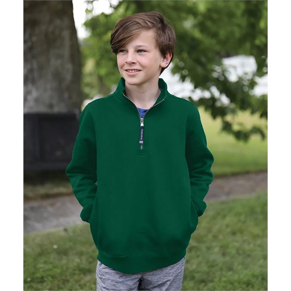 Youth Crosswind cotton and polyester sweatshirts with quarter-zip closure.... from ASI 44620 Charles River Apparel