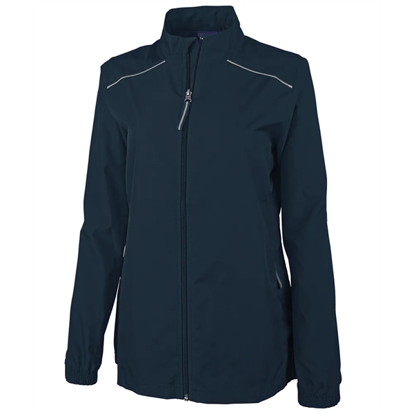 Our lightweight Skyline Pack-N-Go® Full Zip Reflective Jacket is wind and... from ASI 44620 Charles River Apparel