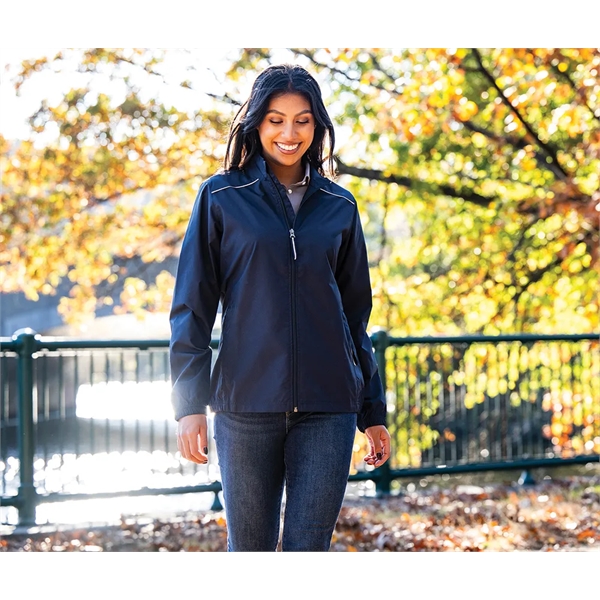 Our lightweight Skyline Pack-N-Go® Full Zip Reflective Jacket is wind and... from ASI 44620 Charles River Apparel