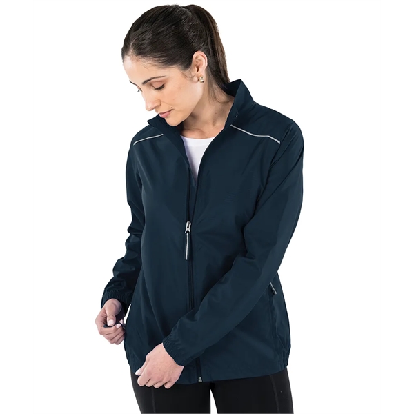 Our lightweight Skyline Pack-N-Go® Full Zip Reflective Jacket is wind and... from ASI 44620 Charles River Apparel