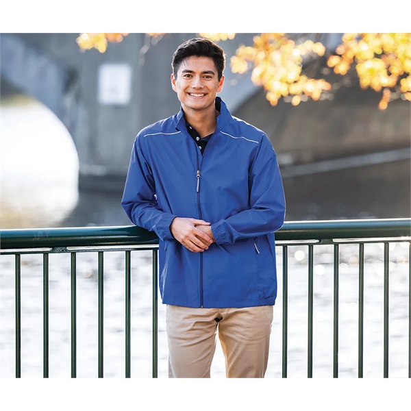 Our lightweight Skyline Pack-N-Go® Full Zip Reflective Jacket is wind and... from ASI 44620 Charles River Apparel