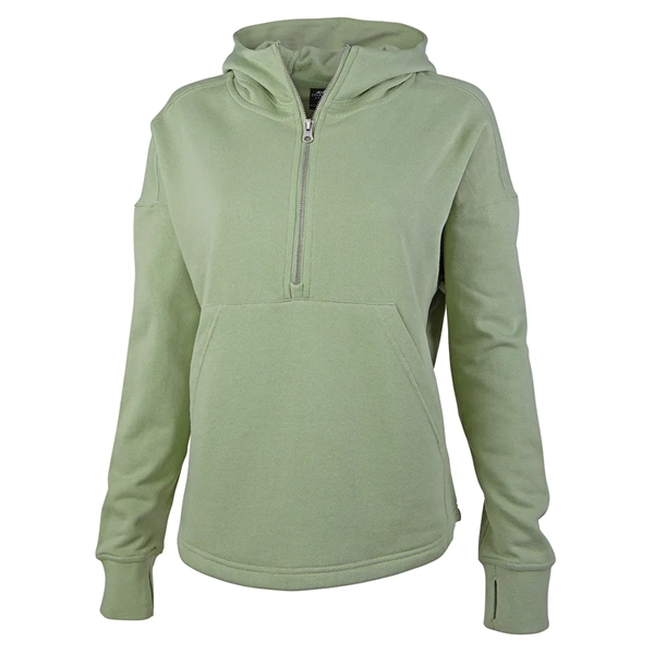 Our midweight Willow Scallop Hem Hoodie is a modern athleisure waist-length... from ASI 44620 Charles River Apparel