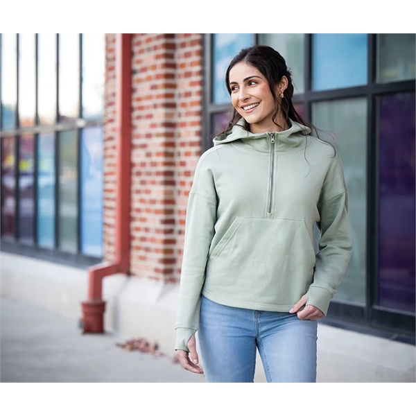 Our midweight Willow Scallop Hem Hoodie is a modern athleisure waist-length... from ASI 44620 Charles River Apparel