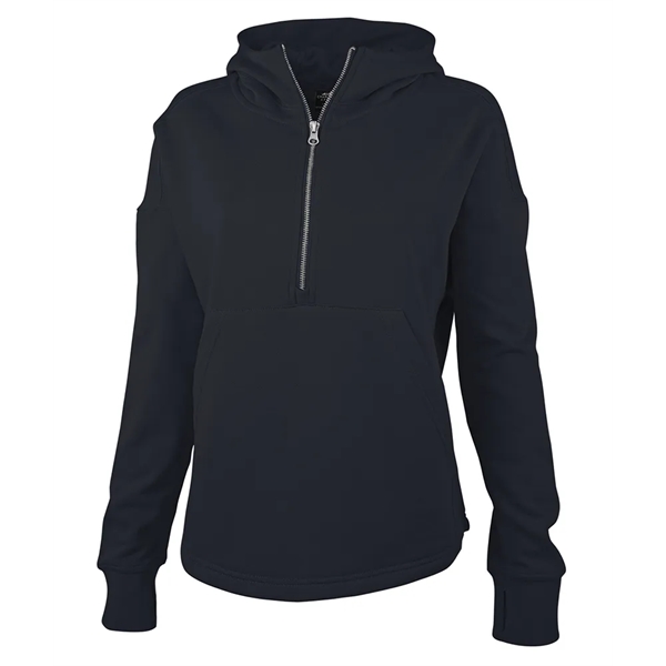 Our midweight Willow Scallop Hem Hoodie is a modern athleisure waist-length... from ASI 44620 Charles River Apparel