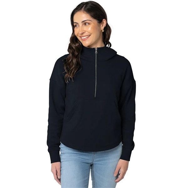 Our midweight Willow Scallop Hem Hoodie is a modern athleisure waist-length... from ASI 44620 Charles River Apparel