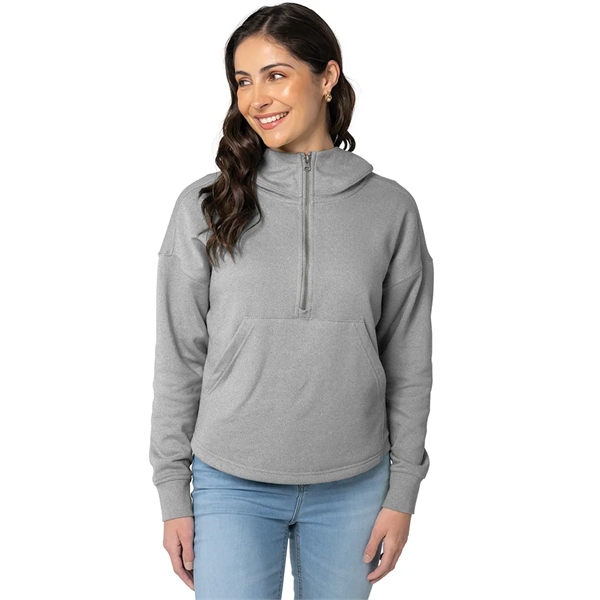 Our midweight Willow Scallop Hem Hoodie is a modern athleisure waist-length... from ASI 44620 Charles River Apparel