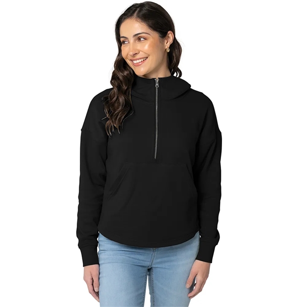 Our midweight Willow Scallop Hem Hoodie is a modern athleisure waist-length... from ASI 44620 Charles River Apparel