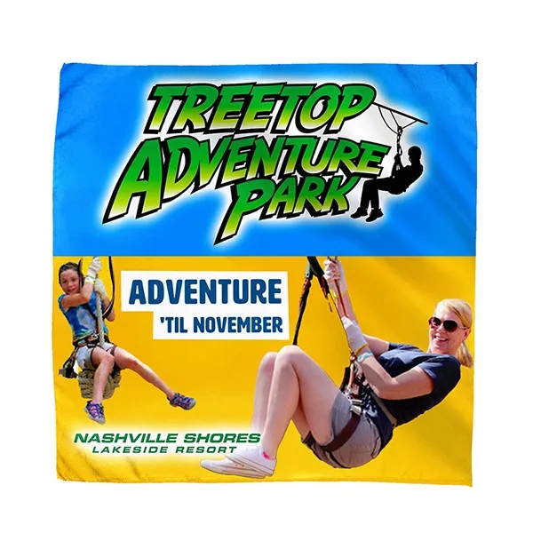 22" x 22" polyester bandanna with full color sublimation imprint.... from ASI 62660 Innovation Line