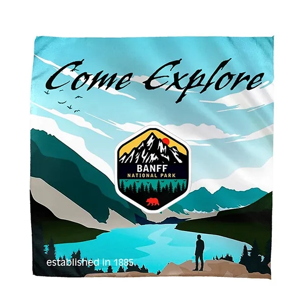 22" x 22" polyester bandanna with full color sublimation imprint.... from ASI 62660 Innovation Line