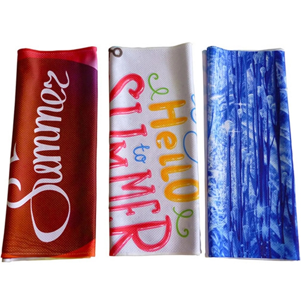 160 GSM microfiber cooling towel with full-color sublimation.... from ASI 61966 HPG / BCG Creations HPG Gold