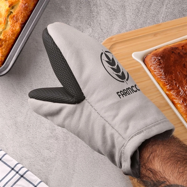 Modern oven mitt with ergonomic design kitchen tool fits left or... from ASI 61966 HPG / Beacon Promotions