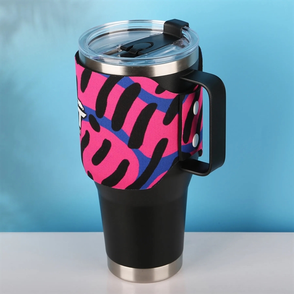 A full color neoprene sleeve that protects 40 oz tumblers.... from ASI 61966 HPG / Best Promotions USA