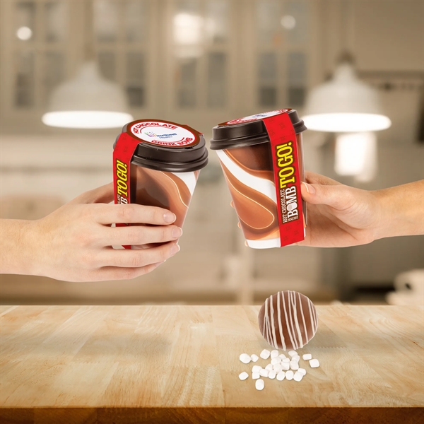 Cup with hot cocoa bomb... from ASI 44900 NC Custom (CI/Lanco) / Chocolate Inn