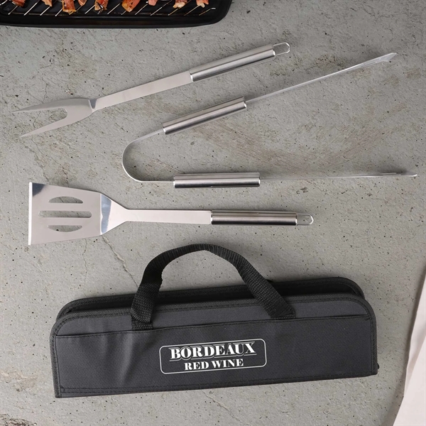 Grill Easy 3 Pc. Stainless BBQ Utensil Set: Essential BBQ tools... from ASI 61966 HPG / Beacon Promotions