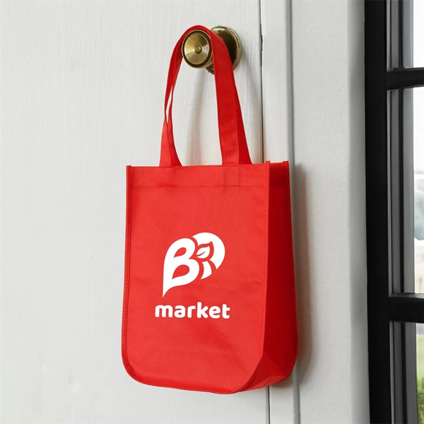 Mini-sized non-woven tote bag made from 80gsm PP non-woven with two... from ASI 61966 HPG / Debco