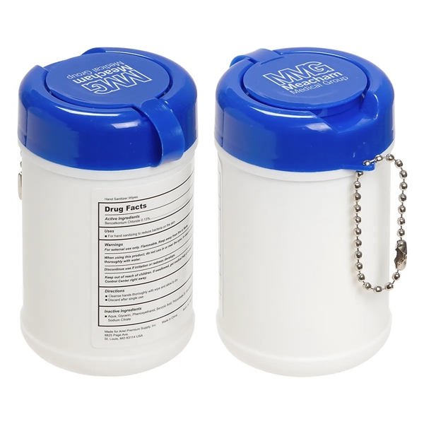 Sanitizer Wipes Key Chain... from ASI 36730 Ariel Premium Supply Inc