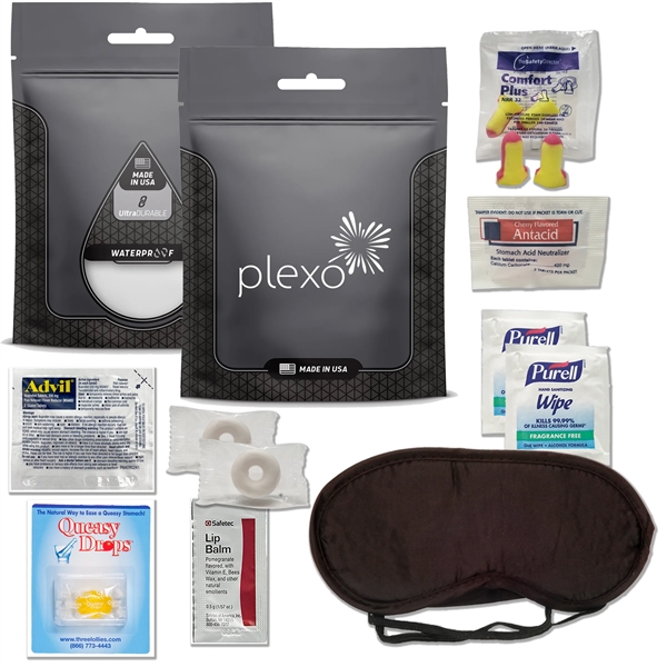 Hangover kit with an eye mask, earplugs, Advil, antacid, lip balm,... from ASI 84514 Safety Made