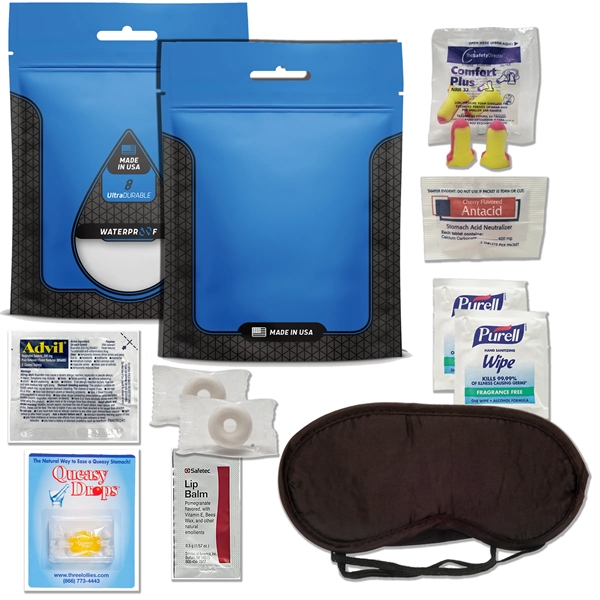 Hangover kit with an eye mask, earplugs, Advil, antacid, lip balm,... from ASI 84514 Safety Made