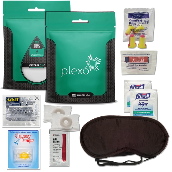 Hangover kit with an eye mask, earplugs, Advil, antacid, lip balm,... from ASI 84514 Safety Made