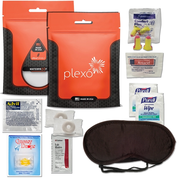 Hangover kit with an eye mask, earplugs, Advil, antacid, lip balm,... from ASI 84514 Safety Made