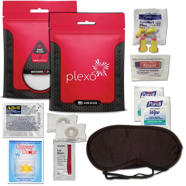 Hangover kit with an eye mask, earplugs, Advil, antacid, lip balm,... from ASI 84514 Safety Made
