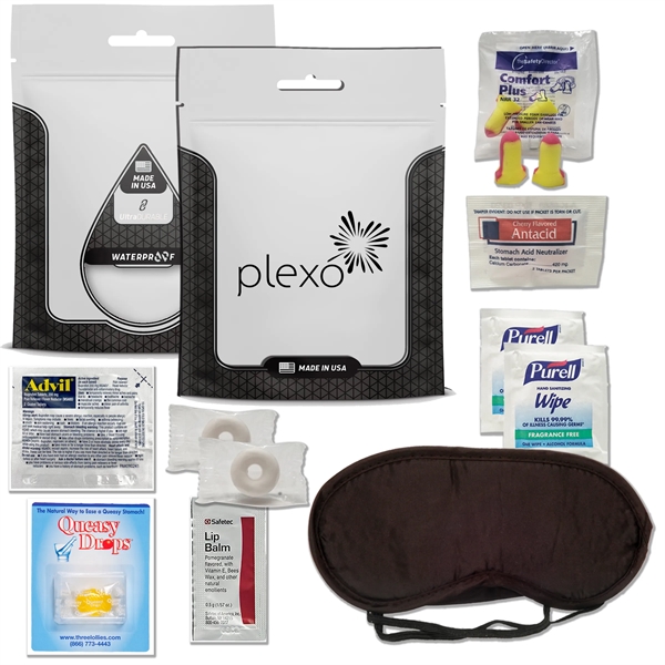 Hangover kit with an eye mask, earplugs, Advil, antacid, lip balm,... from ASI 84514 Safety Made