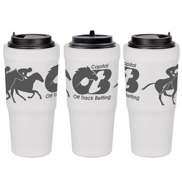 30 oz. stainless steel insulated tumbler that doubles as a beverage... from ASI 90807 Tekweld