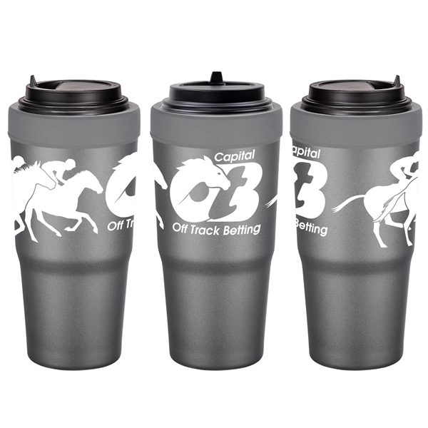 30 oz. stainless steel insulated tumbler that doubles as a beverage... from ASI 90807 Tekweld
