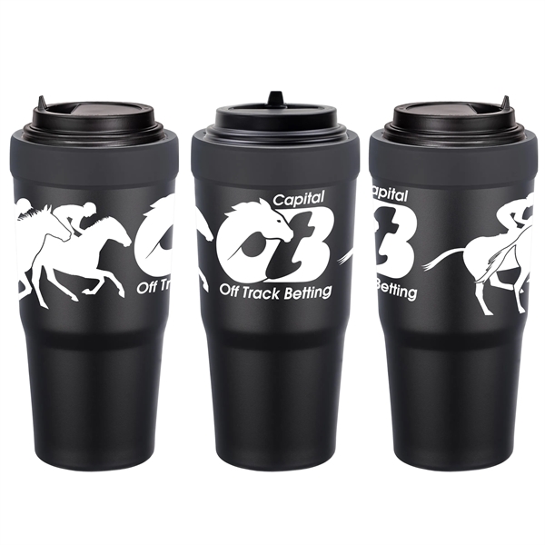 30 oz. stainless steel insulated tumbler that doubles as a beverage... from ASI 90807 Tekweld