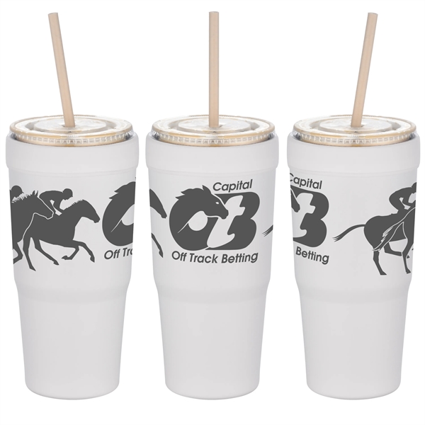 30 oz. stainless steel insulated tumbler that doubles as a beverage... from ASI 90807 Tekweld