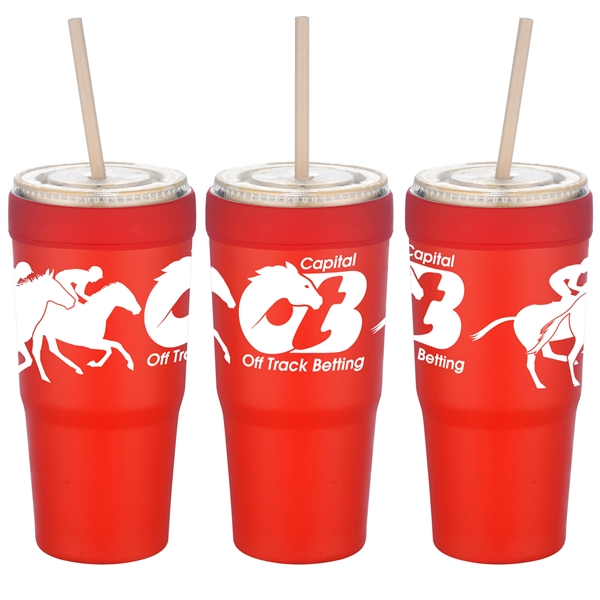 30 oz. stainless steel insulated tumbler that doubles as a beverage... from ASI 90807 Tekweld