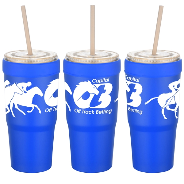 30 oz. stainless steel insulated tumbler that doubles as a beverage... from ASI 90807 Tekweld