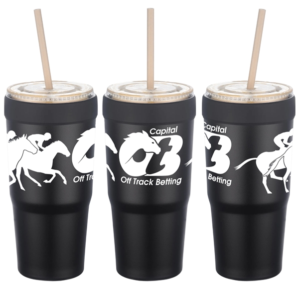 30 oz. stainless steel insulated tumbler that doubles as a beverage... from ASI 90807 Tekweld