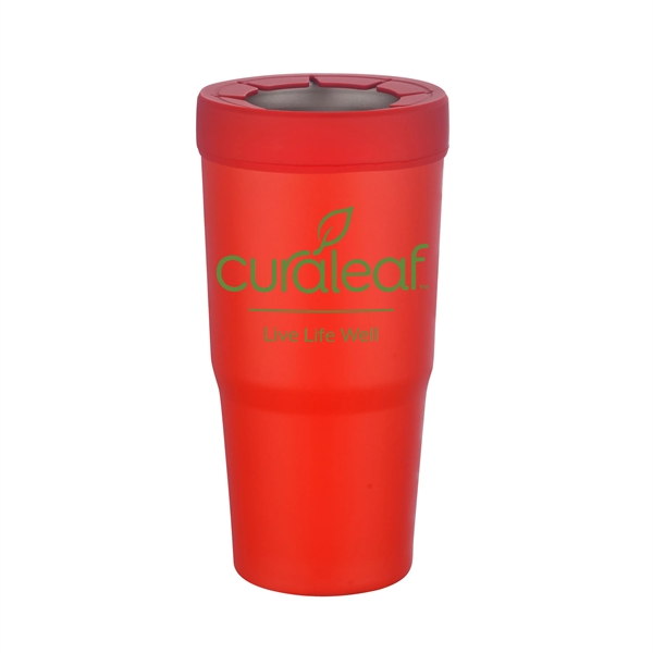 30 oz. stainless steel insulated tumbler that doubles as a beverage... from ASI 90807 Tekweld