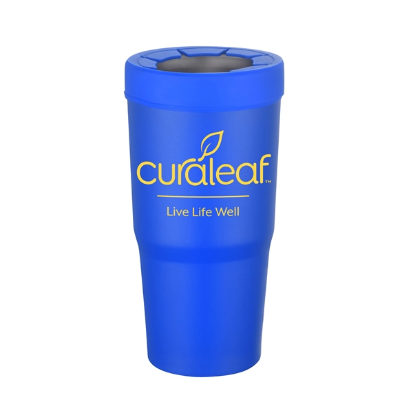 30 oz. stainless steel insulated tumbler that doubles as a beverage... from ASI 90807 Tekweld