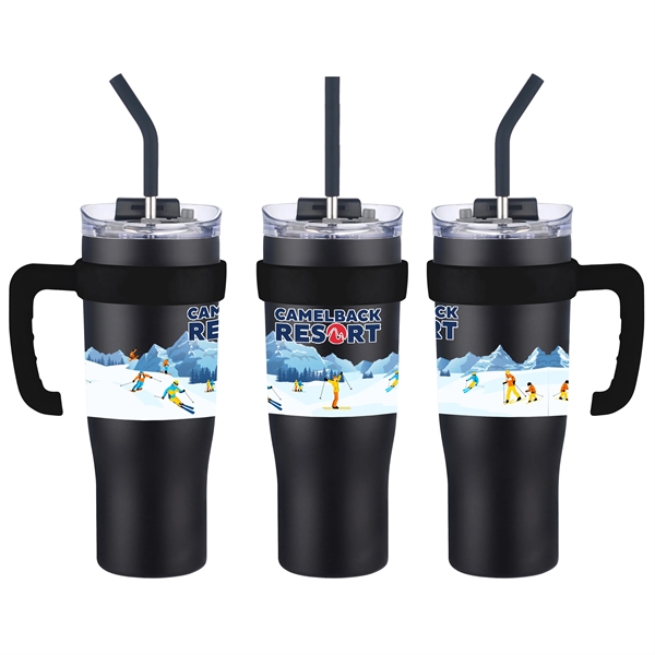 40 oz. travel mug with straw and removable handle.... from ASI 90807 Tekweld