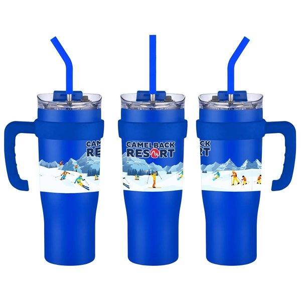 40 oz. travel mug with straw and removable handle.... from ASI 90807 Tekweld