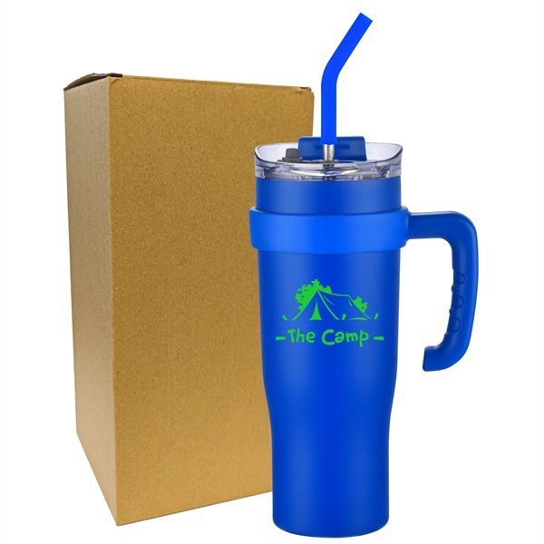 40 oz. travel mug with straw and removable handle.... from ASI 90807 Tekweld