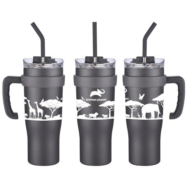 40 oz. travel mug with straw and removable handle.... from ASI 90807 Tekweld