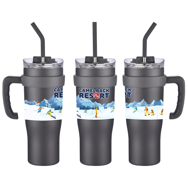 40 oz. travel mug with straw and removable handle.... from ASI 90807 Tekweld
