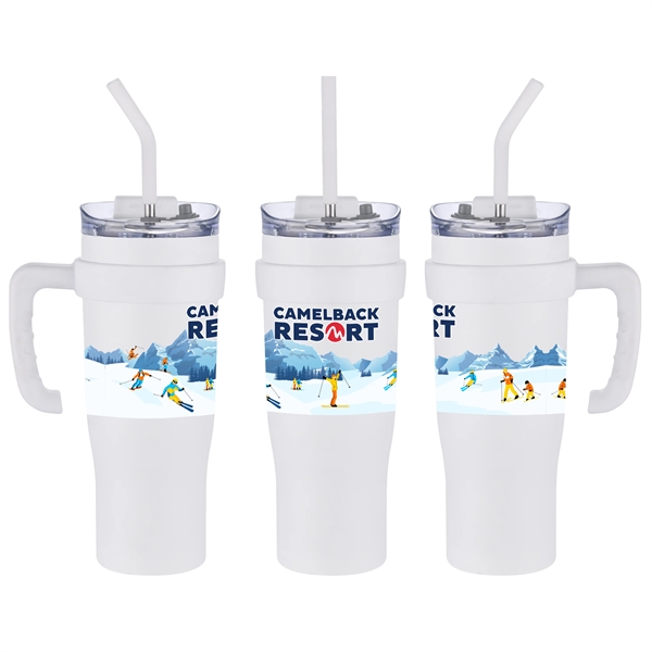 40 oz. travel mug with straw and removable handle.... from ASI 90807 Tekweld