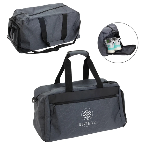 Heathered Polycanvas Travel Duffel... from ASI 36730 Ariel Premium Supply Inc
