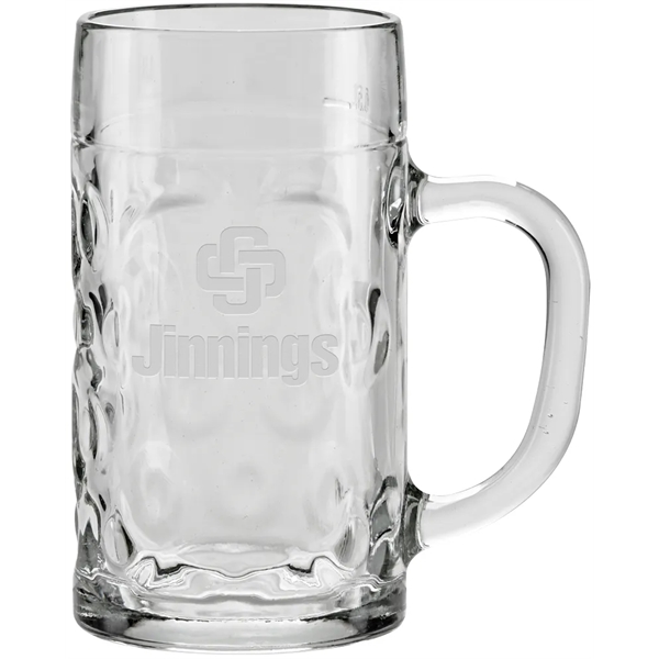 With its traditional Bavarian biergarten design, this 0.5 liter mug is... from ASI 71920 Moderne Glass Company Inc / Glass America®