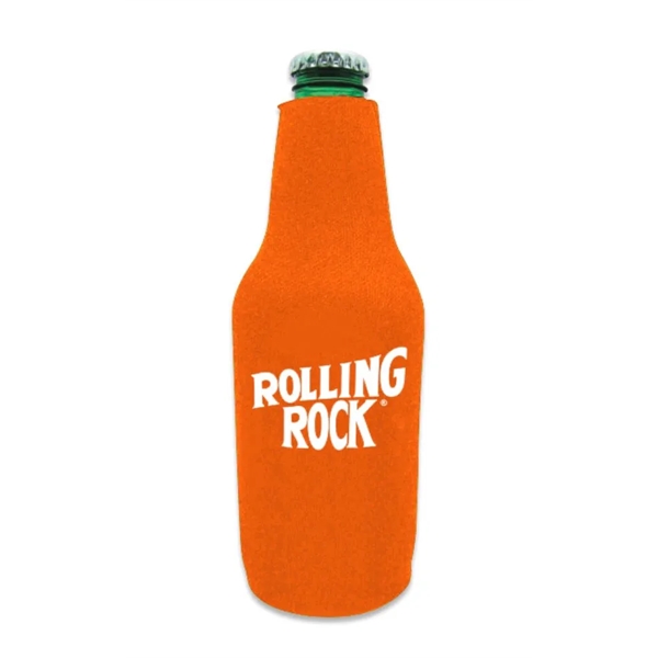 4" x 8" neoprene bottle cooler with zipper and silkscreen imprint.... from ASI 30250 AZX Sport USA