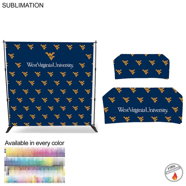 Tradeshow Booth Package Deluxe, 8' Expanding Display and 6' Sublimated PREMIUM... from ASI 53509 FIEL-Fairdeal Import & Export / FIEL