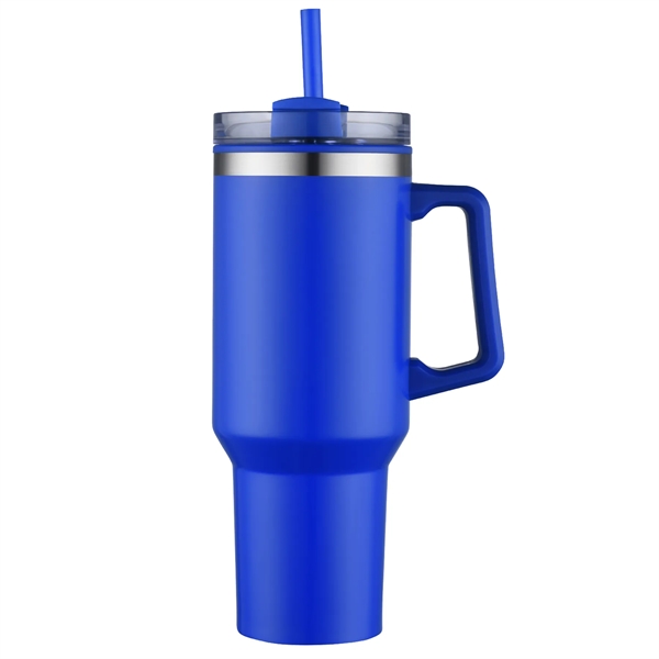 40 Oz S/S Travel Mug With Handle and Straw... from ASI 79535 Primetime / Primetime