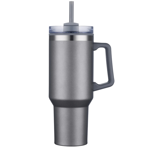 40 Oz S/S Travel Mug With Handle and Straw... from ASI 79535 Primetime / Primetime