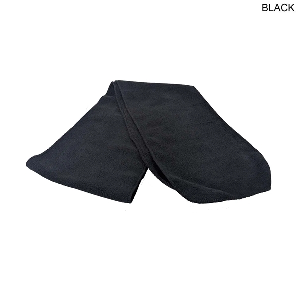 Black Scarf, Size 8"x60", Ultra Soft and Smooth Microfleece Fabric, Blank... from ASI 53509 FIEL-Fairdeal Import & Export / FIEL