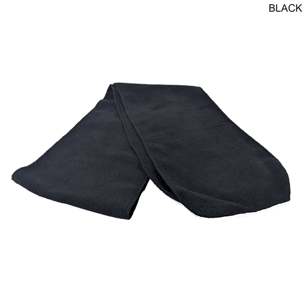 Black Scarf, Size 8"x60", Ultra Soft and Smooth Microfleece Fabric, Blank... from ASI 53509 FIEL-Fairdeal Import & Export / FIEL