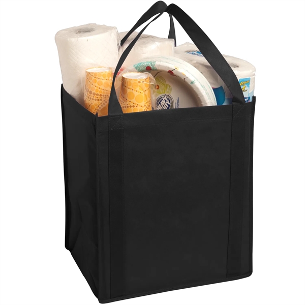 Grocery tote bag with support insert. 80 GSM non-woven material.... from ASI 52840 Evans Manufacturing